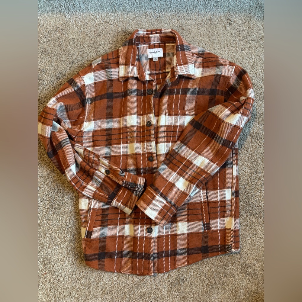 Orange and brown flannel